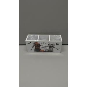 Gothic Office Supplies Decor Wooden Pen Pencil Holder, Funny Office Gifts for Coworkers  Organizer for Home Desk Table Shelf Decor (01)