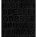 Dritz Iron-on Letters, 1-Inch, Embroidered Block Style, 1 Sheet, Black