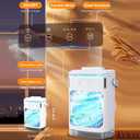 Portable Air Conditioners, SMLEGFT Evaporative Air Cooler with 7 Color Light & 900ml Large Tank, 3 Speeds & 2/4/6/8H Timer, Dual Mist Spray & Dual Icebox, Personal Air Conditioner for Bedroom Office