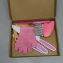 Zhehao 7 Pieces Kids Knife Set for Real Cooking Include Wood Kids Knife Plastic Potato Slicers Cooking Knives Serrated Edges Toddler Plastic Resistant Gloves for Kitchen Children(Unicorn)