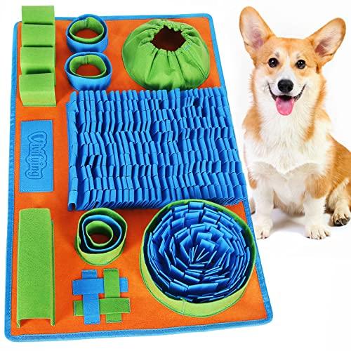Vivifying Snuffle Mat for Dogs, Interactive Dog Puzzle Toy for Boredom and Mental Stimulation, Enrichment Feeding Game Sniff Mat Helps Slow Eating and Keep Busy