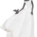 Guichifun Fairy Statue Collection Home Decoration - White Leaf Angel Girls with Bird Resin Home Decor for Outdoor or Indoor Outdoor Yard Decorations Figurines Retirement Gift 8.5 x 5.25 x 12 Inch (Large)