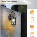 Outdoor Sconce Lights, Outdoor Wall Light Fixtures, Waterproof Exterior Lighting Fixtures with Clear Glass Shade, Outside Wall Lights for House, Garager (13.5inch,Bulb Not Included) (Black3)