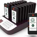 Restaurant Pager System,Beepers for Restaurants 1640ft Long Range,16 Pagers with Vibration, Flashing and Buzzer,Lineup Waiting Queue Pagers for Food Truck Church Nursery