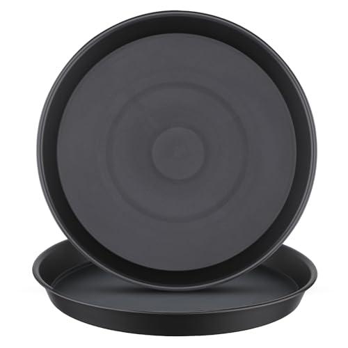 GREANER 14 Inch Round Flower Pot Saucers, 1 Packs of Large Plant Saucer Indoors No Holes, Planter Trays and Saucers, Bird Bath Bowls