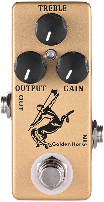 Overdrive Function Guitar Effect Pedal with True Bypass for Electric Guitar (Golden Horse)