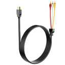 BERLAT HDMI to RCA Converter, 1080P 5ft HDMI Male Goldplated to 3-RCA Video Audio AV Cable Connector Adapter Transmitter for TV HDTV DVD(NO Signal Conversion Function)