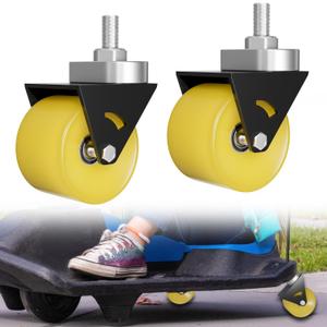 2 Pack Complete Caster Wheels Assembly Fit for Razor Crazy Cart XL DLX, 360 Widen Caster Wheel, Plug and Play, 70mm 50mm