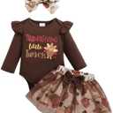 PaPaai Sara Newborn Infant Clothes Baby Girl Dress Summer Toddler Outfit Cute Girl Romper Skirt Set, Size 6-12 Months