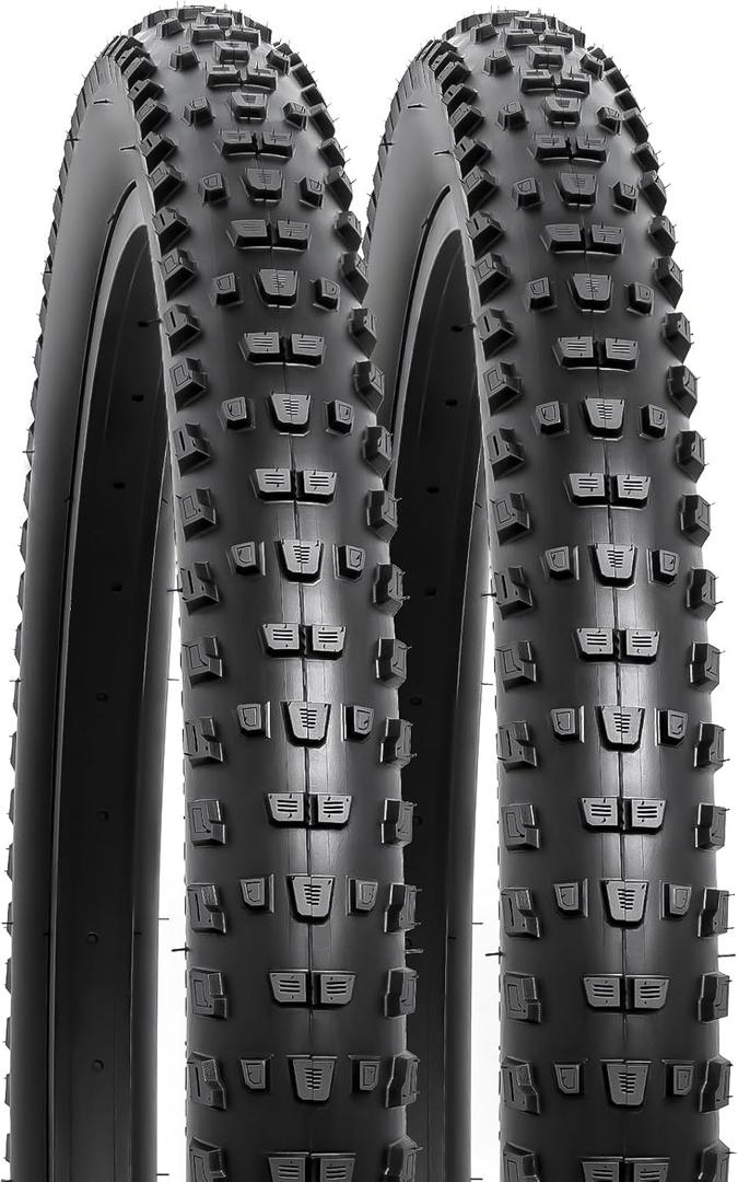 YUNSCM 2-PCS 24" Mountain Bike Tires 24x2.25/57-507 Compatible with 24x2.20 24 x 2.25 24x2.30 Bike Bicycle Tires (Y-701)