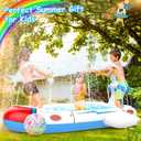 Kiddie Pool for Toddlers, Splash Pad for Kids Ages 4-8, 68" Inflatable 3-in-1 Swimming Pool for Kids, Backyard and Outside Sprinkler Play Mat Wading Pool for 3 4 5 6 Year Old