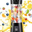 Portable Blender, Personal Blender USB Rechargeable, Mini for Shakes and Smoothies, Strong Cutting Power with 6 Blades, 380Ml Traveling Fruit Veggie Juicer Cup for Home, Sport, Office, Camping
