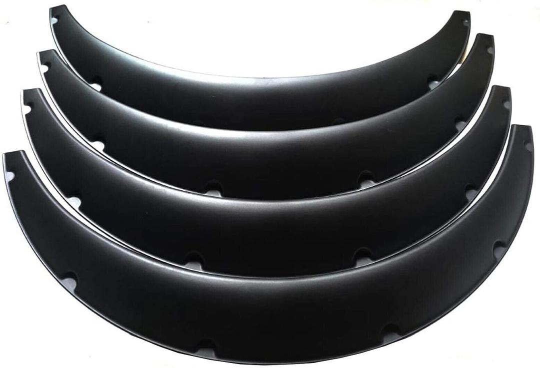 SUPERFASTRACING 4Pcs 3.5 inch/90mm Universal Flexible Car Fender Flares Extra Wide Body Wheel Arches (Front:890*350 Rear:890*350)