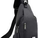 Small Sling Bag Crossbody Backpack Over the Shoulder Bag for Men Women Travel Outdoors, Lightweight Chest Pack (Large,Black)