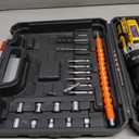 21V Cordless Drill Set with 2 Batteries & Charger, 27-Piece Accessory Kit, Heavy Duty Brushless Impact Driver for Home Improvement, Woodworking, Construction