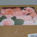 Ling's moment Artificial Flowers, 25Pcs 3" Roses in Shimmer Peach Shades, Realistic DIY Foam Floral Fill for Wedding Bouquets/Centerpieces, Outdoor Party Backdrops, Room/Table, Garden/Pot Decorations (Shades of Pink)