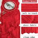 16 Pack Red Cheesecloth Table Runner 20 x 120 inch Gauze Table Runners 10 FT Long,Semi Sheer Boho Cheese Cloth Fabric Table Runner Bulk for Party,Wedding,Baby Shower,Bridal Shower Decoration