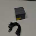 JALL Digital Alarm Clock, with Wooden Electronic LED Time Display, Dual Alarm, 2.5-inch Cubic Small Mini Wood Made Electric Clocks for Bedroom, Bedside, Desk, Black