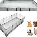 Guinea Pig Cage Liner Tarp Bottom Waterproof and Washable Base Also for Rabbits, Bunny, Chinchesillas, Hedgehog, Ferrets and Other Small Animals(28x70 inches)