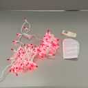 Hopolon 50 Red Christmas Lights, 2PACK White Wire 13Feet Long String Lights Set for Outdoor Indoor Dcor, Valentines Day, Wedding, Halloween, Christmas Trees, Holiday Lighting Decorations,Red