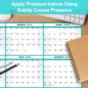 6pcs 32" x 48" 2026 Wall Calendar, Folded Wet & Dry Erase Wall Calendar 12 Month, Annual Yearly Planner Yearly Laminated Calendar 2026 Horizontal/Vertical, with Julian Dates