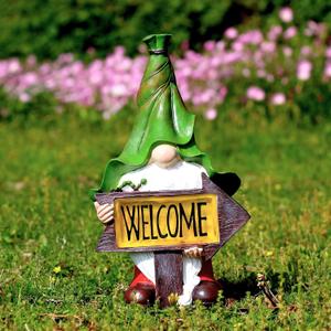 Solar Garden Gnomes Outdoor Garden Decor with Solar LED Light, Yard Graden Gnomes Decorations for Patio Lawn, Gifts for Mom, Gnomes Gifts for Women (Gnomes)