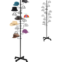 Montex Hat Rack Stand 15 Hooks, Hat Display Stand Metal, Hat Display for Stores, 15 Customisable Circular Hooks