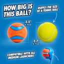 Chuckit! Ultra Dog Ball & Launcher Bundle Classic 26M 26" Length with 2 Pack Medium (2.5") Bouncy Fetch Balls for Dogs 20-60 lbs, Dog Fetch Ball Thrower