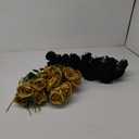 36 Pcs Silk Black Gold Rose Bouquet Bridal Artificial Flowers, Fake Rose Long Stem Realistic Flowers Bulk for Wedding Bouquet Ball Arrangement Centerpiece Party Decor