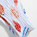 VOLAFA Women's Triangle Bikini Set Textured Frilled Smocked Ruched Push Up Swimsuit Two Piece Bathing Suit (S)