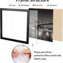 Annecy 24x24 Picture Frame Black1 Pack, 24 x 24 Picture Frame for Wall Decoration, Classic Black Minimalist Style Suitable for Decorating Houses, Offices, Hotels