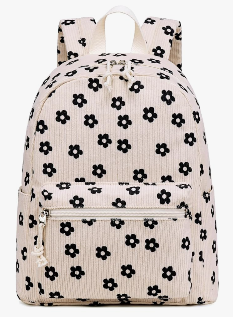 Bluboon Girls Mini Backpack Womens Small Backpack Purse Teens Cute Casual School Bookbag(Beige floral)