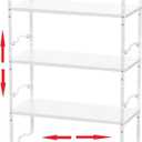 Expandable Shelf for Cabinet Organizer Adjustable Stackable Spice Rack at Kitchen and Bathroom more, Counter Countertop Cupboard Organization Pantry Storage(LARGE/3PACKS/WHITE)