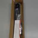 Black Curtain Rods for Windows 28 to 48 Inch, 5/8" Diameter Heavy Duty Metal Adjustable Small Drapery Rod With Bracket