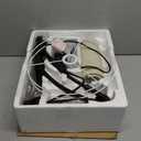 Dimmable Arc Floor Lamps for Living Room, Mid Century Floor Lamp, Antique Bronze Standing Lamp with Adjustable Hanging Shade, Tall Pole Lamp Reading Light for Bedroom, Over Couch, 9W LED Bulb Included