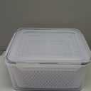 Freshmage Fruit Storage Containers for Fridge with Removable Colander, Airtight Food Storage Container, Dishwasher Safe Produce Saver for Refrigerator, Keep Berry Fruit Fresh Longer 6 pcs Large Clear