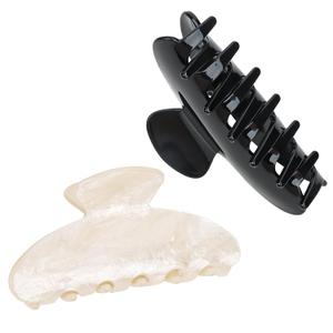 2 Pack Hair Claw Clips for Women Acrylic Claw Clips for Thick Hair Non-slip Clip for Hair Large Claws Hair Accessories for Women Girls Black & White