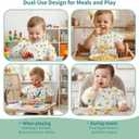 12 Count Disposable Baby Bibs Individually Packaged, 4 Fun Styles, Soft Waterproof Feeding Bibs with Leak-Proof Lining & Crumb Catcher, for Boys & Girls, Travel, Arts & Crafts, Mealtime
