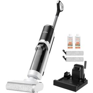IMAGIC M3 Wet Dry Vacuum Cleaner, Cordless Vacuum Mop All in One for Hard Floors, Lightweight Floor Cleaner for Sticky Messes with Edge Cleaning, Self-Cleaning and Hot Air Drying, White