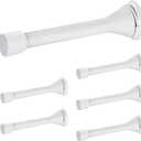 Ravinte Door Stoppers, 6 Pack White Spring Door Stops with Rubber Bumper, Door Stoppers for Bottom of Door