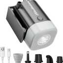 THE WEEKEND Portable Air Pump with LED Lantern  Fast Inflate/Deflate for Air Mattresses, Pool Floats, Sleeping Pads, and Inflatable Toys  Perfect for Camping and Travel (Black)