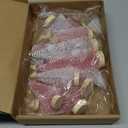 Leyndo 18 Pcs Pink Classic Artificial Mini Christmas Tree Sisal Bottle Brush Trees with Wood Base Christmas Pine Trees for Autumn Winter Holiday Home Kitchen Party Decor