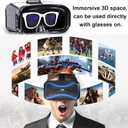 3D VR Headset, Virtual Reality 3D VR Glasses, Anti-Blue Light Adjustable 3D Headset Helmets for iPhone or Android Compatible with 4.5 to 6.7 inch