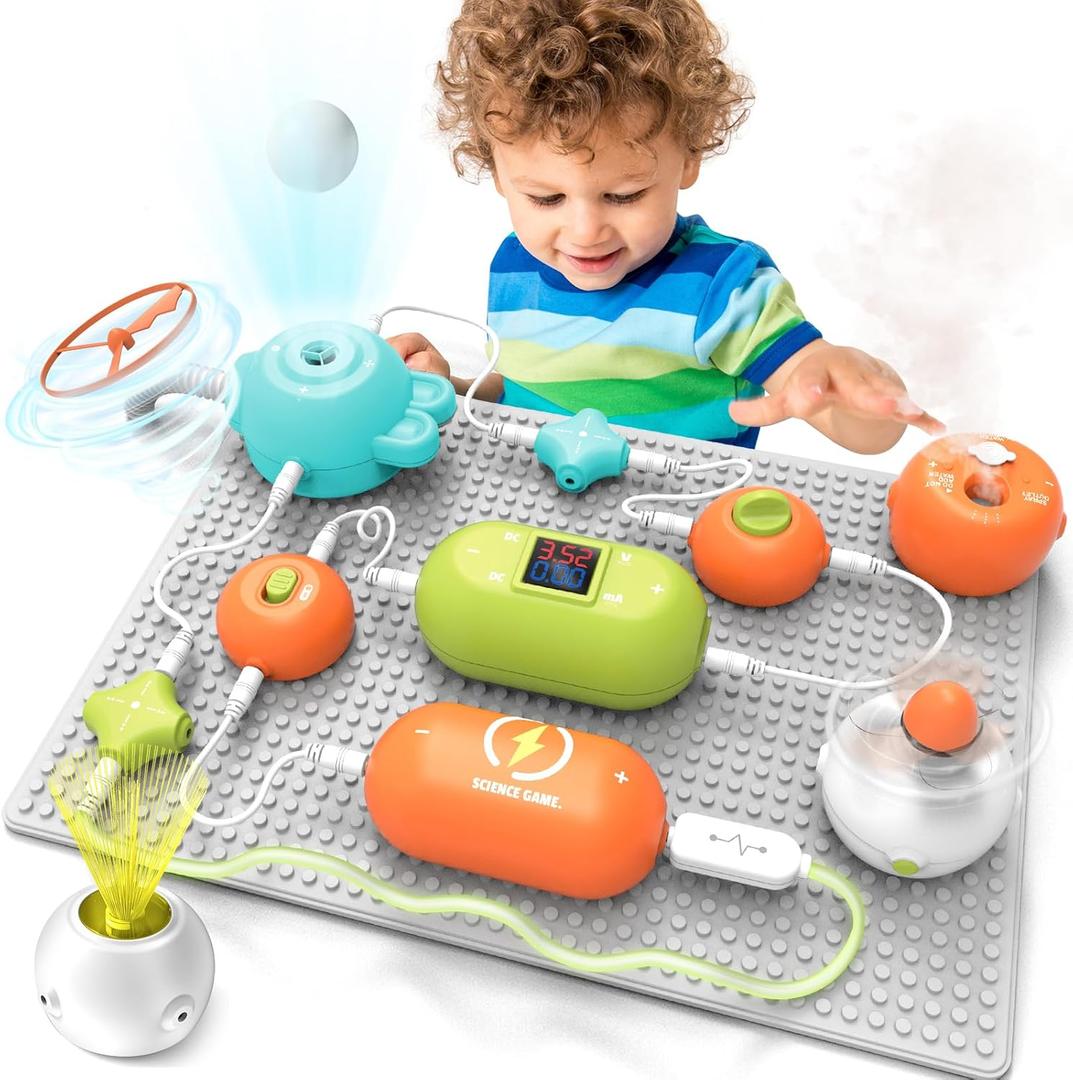 STEM Science Kit for Kids - Electronics Exploration Educational Toy, 31 Circuit Parts & 300+ Projects, No Soldering Needed, Toddler Coding Experiment Gifts for Boys Girls Ages 3-12