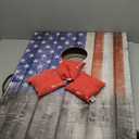 Wild Sports 2x3 or 2x4 Cornhole Outdoor Game Set, USA Flag or Natural Wood Options with Carry Bag Included  Perfect for Backyard, Beach, and Tailgates, Add On Extra Bags