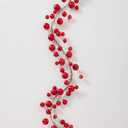 RAZ Imports - 4' Red Plastic Christmas Ball Garland