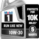 Mobil 1 Advanced Full Synthetic Motor Oil 10W-30, 5 Quart 