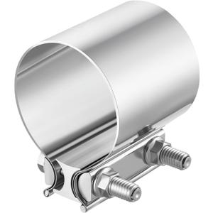 EVIL ENERGY 3.0 Inch Exhaust Clamp, Butt Joint Band Clamp Sleeve Coupler Stainless Steel for Pipes, Mufflers, Catalytic Converters 2Pcs