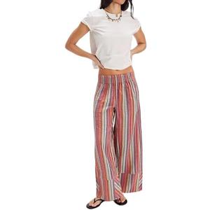 Women's Wide Leg Casual Striped Pants Loose Pants Y2K Striped Casual Pants (M)