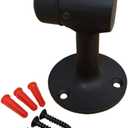 QCAA Solid Brass Door Stop, 3", Matte Black, 1 Pack